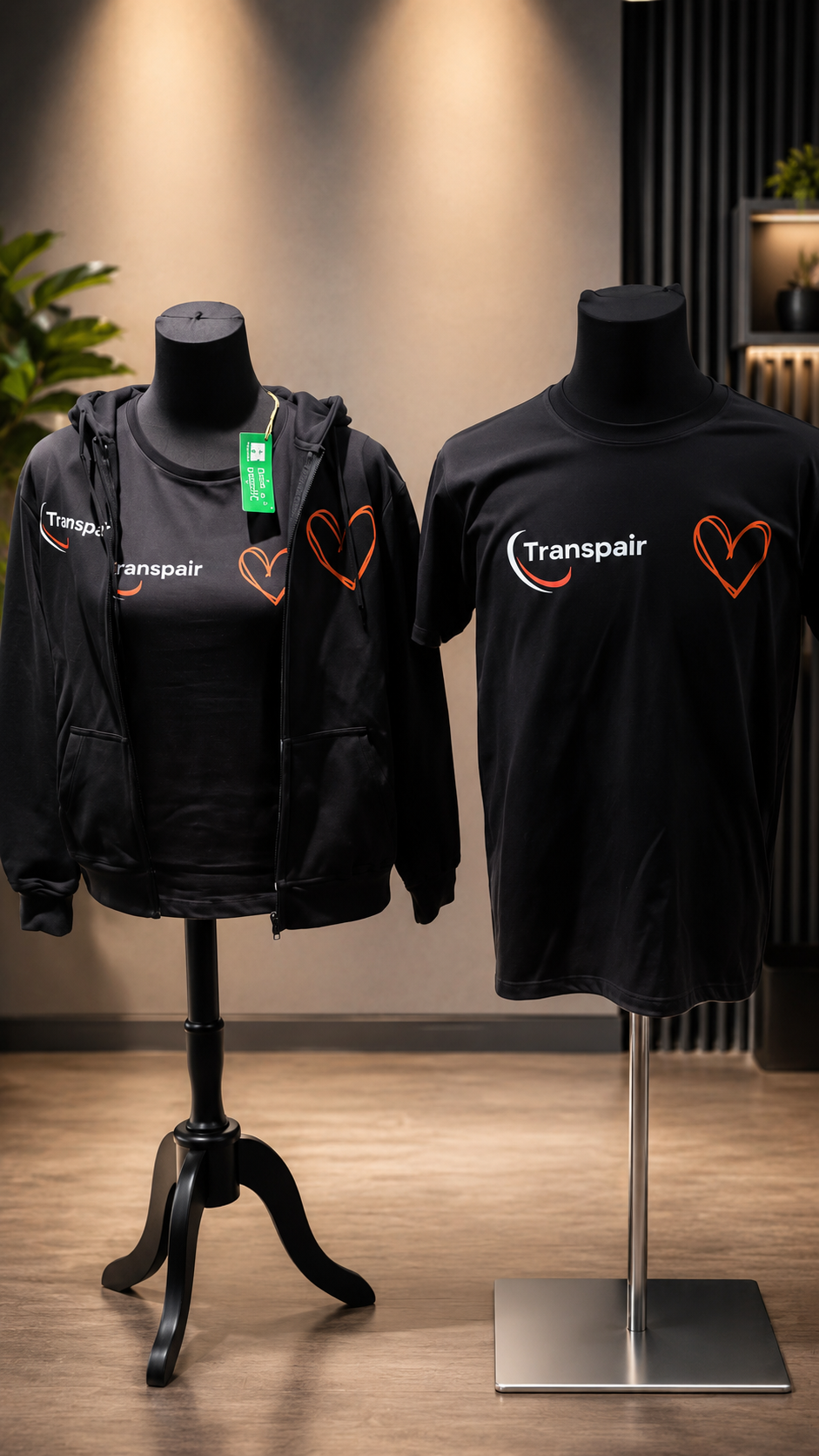 Bedrucktes Firmenkleidung Set mit Shirt und Hoodie
